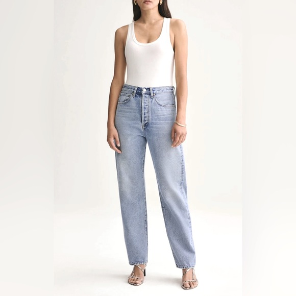 NWT Agolde Vintage High Rise Boot Swat Wash Organic Cotton Aritzia - Picture 3 of 10